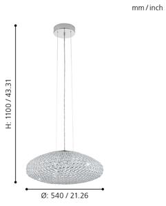 Eglo 95287 - Luster na lanku CLEMENTE 3xE27/60W/230V