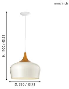 Eglo 95383 - Luster OBREGON 1xE27/60W/230V