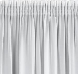Design 91, Hotová záclona s riasiacou páskou - Dalia biela hladká, š. 3,5 m x d. 2,7 m