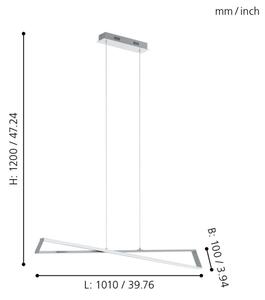 Eglo 95566 - LED luster AGRELA 2xLED/14,4W/230V