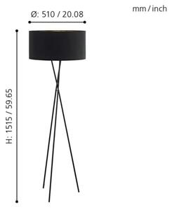 Eglo 95541 - Stojaca lampa FONDACHELLI 1xE27/60W/230V
