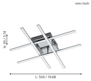 Eglo 95568 - LED Stropné svietidlo LASANA 1 LED/24W/230V