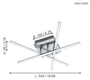 Eglo 95567 - LED stropné svietidlo LASANA 1 LED/13,2W/230V