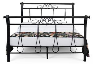 CAMFERO Kovová posteľ Amanda Rozmer postele (matraca): 140x200 cm s nízkym predkom, Farba postele: White Matt