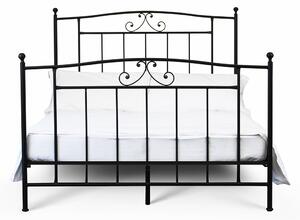 CAMFERO Kovová posteľ Blanca Rozmer postele (matraca): 120x200 cm s nízkym predkom, Farba postele: Black Matt
