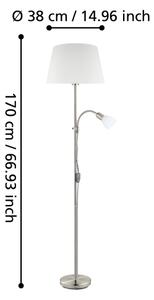 Eglo 95686 - Stojaca lampa CONESA 1xE27/60W + 1xE14/40W