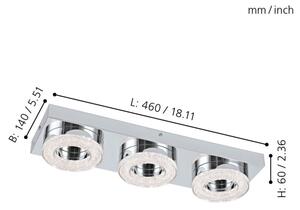 Eglo 95663 - LED stropné svietidlo FRADELO 3xLED/4W/230V