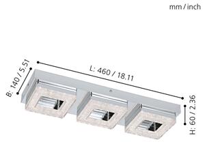 Eglo 95656 - LED Stropné svietidlo FRADELO 3xLED/4W/230V
