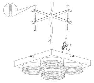 Eglo 95664 - LED Stropné svietidlo FRADELO 4xLED/4W/230V