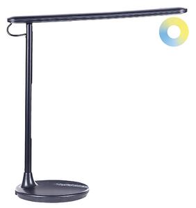 Kancelárska stolná LED lampa čierna kovová hliníková dvojitý dotykový spínač moderné osvetlenie do kancelárie