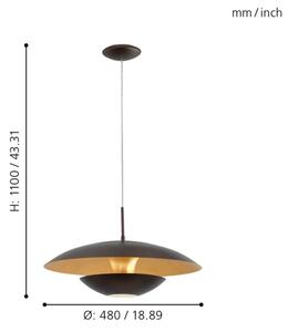 Eglo 95755 - Luster NUVANO 1xE27/60W/230V