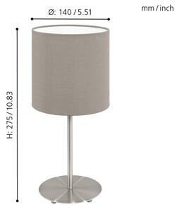 Eglo 95726- Stolná lampa PASTERI 1xE14/40W/230V