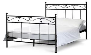CAMFERO Kovová posteľ Carmen Rozmer postele (matraca): 180x200 cm s nízkym predkom, Farba postele: Black Matt