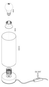 Eglo 95776 - Stolná lampa DAMASCO 1 1xE27/60W/230V