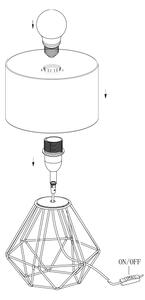 Eglo 95787- Stolná lampa CARLTON 2 1xE14/60W/230V