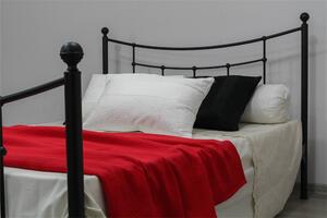 CAMFERO Kovová posteľ Cora Rozmer postele (matraca): 90x200 cm s nízkym predkom, Farba postele: White Gloss