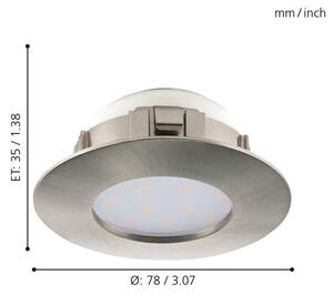 Eglo 95819 - LED podhľadové svietidlo PINEDA LED/4,9W/230V