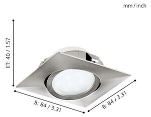 Eglo 95846- SADA 3x LED zapustených svietidiel PINEDA LED/4,9W/230V