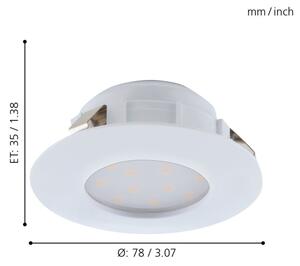 Eglo 95817- LED podhľadové svietidlo PINEDA LED/4,9W/230V