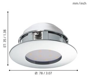Eglo 95822 - SADA 3x LED podhľadových svietidiel PINEDA LED/4,9W/230V