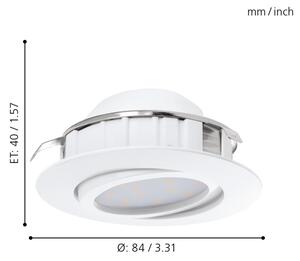 Eglo 95857- SADA 3x stmievateľných zapustených LED svietidiel PINEDA LED/5,5W/230V
