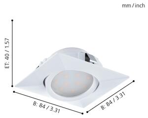 Eglo 95844 - SADA 3 ks LED podhľadových svietidiel PINEDA LED/4,9W/230V