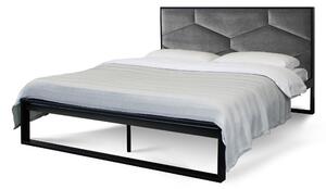 CAMFERO Kovová posteľ Contra Rozmer postele (matraca): 140x200 cm, Farba postele: Black Matt
