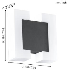 Eglo 95988 - LED Vonkajšie nástenné svietidlo SITIA 2xLED/4,8W