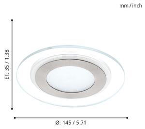 Eglo 95932 - LED podhľadové svietidlo PINEDA 1 LED/11W/230V