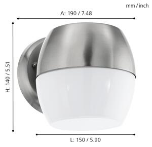 Eglo 95982 - LED Vonkajšie nástenné svietidlo ONCALA LED/11W