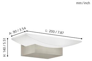 Eglo 96038 - LED nástenné svietidlo METRASS LED/5,6W/230V