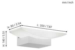 Eglo 96037 - LED nástenné svietidlo METRASS LED/5,6W/230V