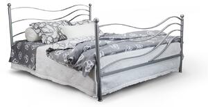 CAMFERO Kovová posteľ Klara Rozmer postele (matraca): 120x200 cm s nízkym predkom, Farba postele: White Matt