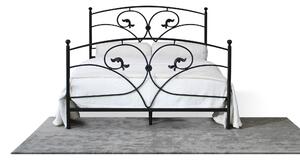 CAMFERO Kovová posteľ Katia Rozmer postele (matraca): 160x200 cm s nízkym predkom, Farba postele: White Gloss