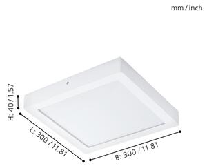 Eglo 96169 - LED kúpeľňové stropné svietidlo FUEVA 1 LED/22W/230V IP44