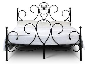 CAMFERO Kovová posteľ Liza Rozmer postele (matraca): 120x200 cm s nízkym predkom, Farba postele: Black Matt