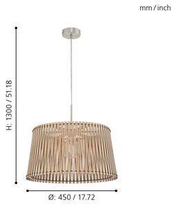 Eglo 96193 - Luster SENDERO 1xE27/60W/230V