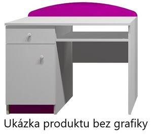 Písací stôl VÍLA v ružovej - TYP A