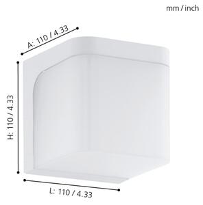 Eglo 96255 - LED vonkajšie nástenné svietidlo JORBA LED/4,9W/230V IP44