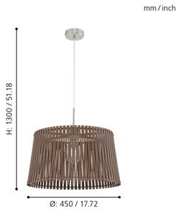 Eglo 96199 - Luster SENDERO 1xE27/60W/230V
