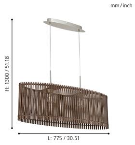 Eglo 96201 - Luster SENDERO 2xE27/60W/230V