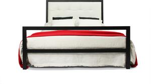 CAMFERO Kovová posteľ Mona Rozmer postele (matraca): 160x200 cm s nízkym predkom, Farba postele: Black Matt