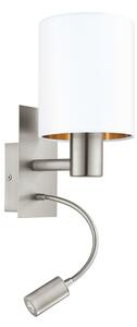 Eglo 96484 - LED flexibilné svietidlo PASTERI 1xE27/40W+LED/3,8W biela