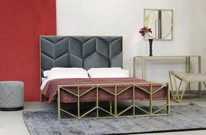 CAMFERO Kovová posteľ Nuta Rozmer postele (matraca): 160x200 cm, Farba postele: Ecru Matt