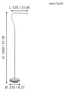 Eglo 96436 - LED Stmievateľná stojacia lampa LAROA LED/4,5W/230V