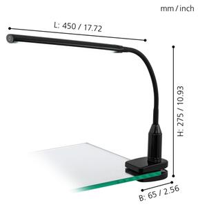 Eglo 96437 - LED Lampa s klipom LAROA LED/4,5W/230V čierna
