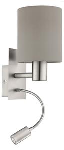 Eglo 96478 - LED Flexibilné svietidlo PASTERI 1xE27/40W+LED/3,8W taupe