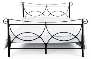 CAMFERO Kovová posteľ Oliwia Rozmer postele (matraca): 180x200 cm s nízkym predkom, Farba postele: Piano Black