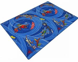 Detský koberec LIETADLÁ modrý