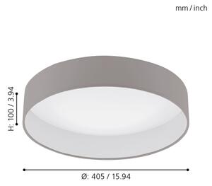 Eglo 96539 - LED stmievateľné stropné svietidlo PALOMARO 1 LED/18W/230V